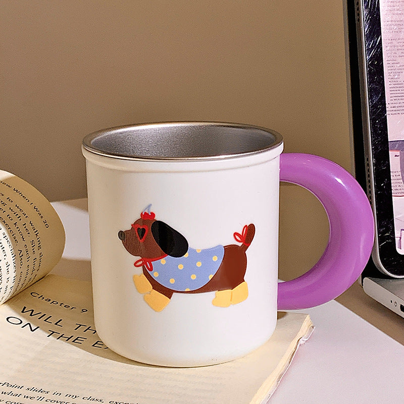 Ceramic mug with playful dog motif Stornfield