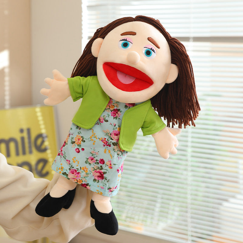 Hand Puppet Plush Boy Character with Movable Mouth and Soft Fabric Body Stornfield