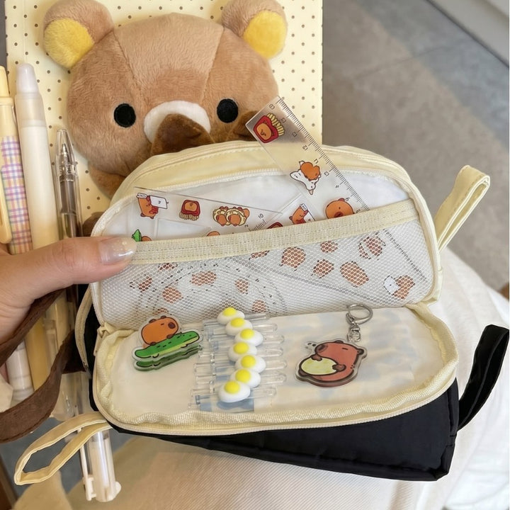 Plush Animal-Themed Zippered Pen Pouch