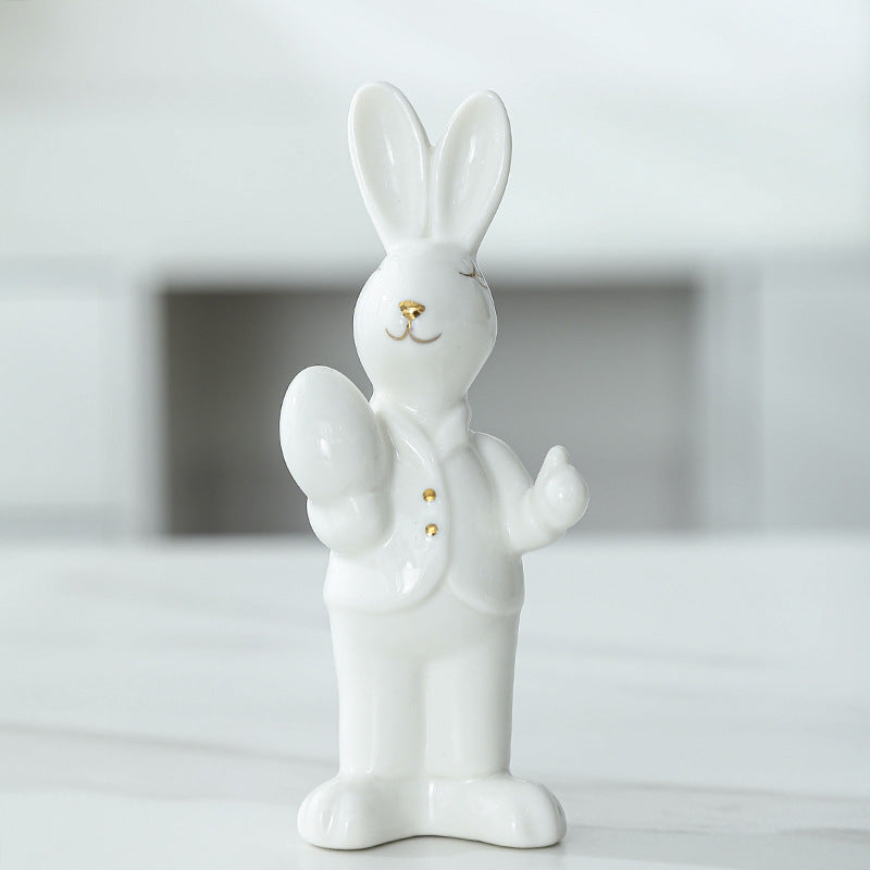 Ceramic Bunny Figurine Stornfeild