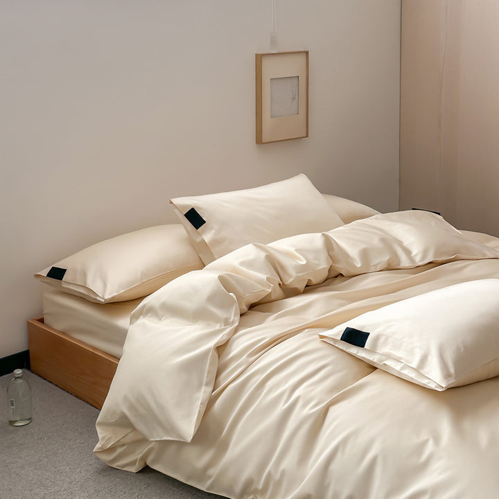 Luxury Cotton Sateen Duvet Cover Set with Envelope Pillowcases