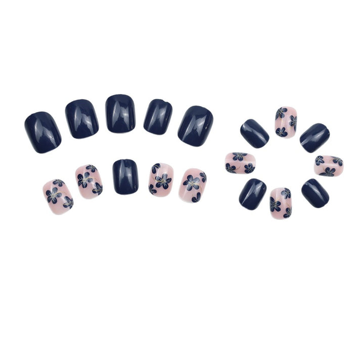 Artificial nails with floral design and elegant shine Stornfield