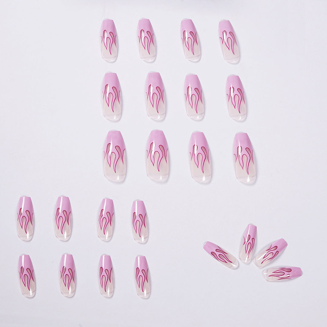 Flame design artificial nails Stornfield