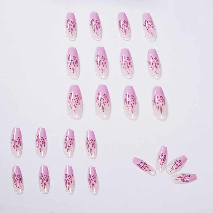 Flame design artificial nails Stornfield