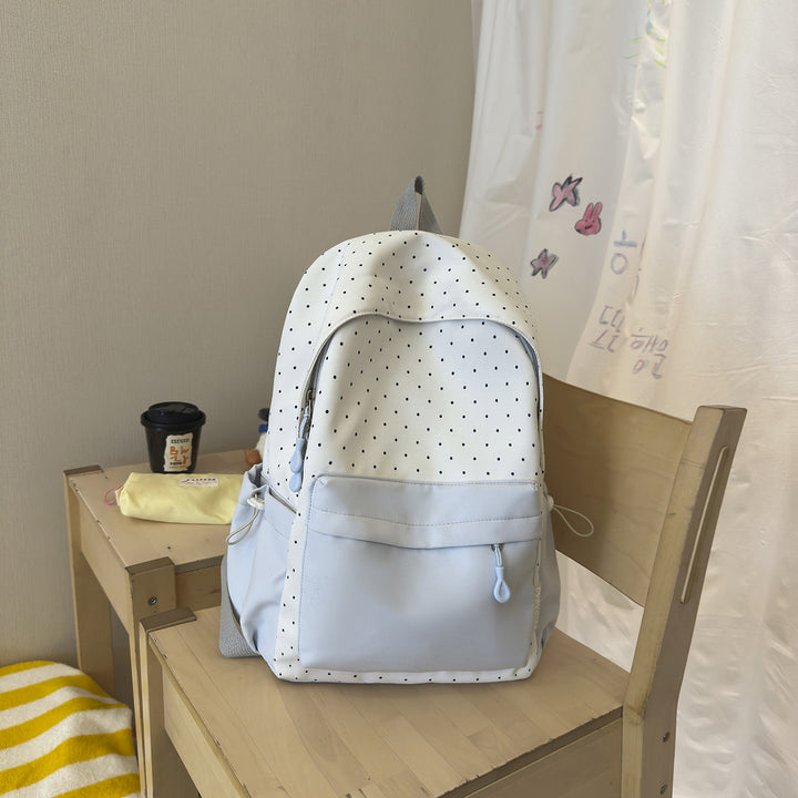 Polka Dot and Solid Color Backpack Stornfield
