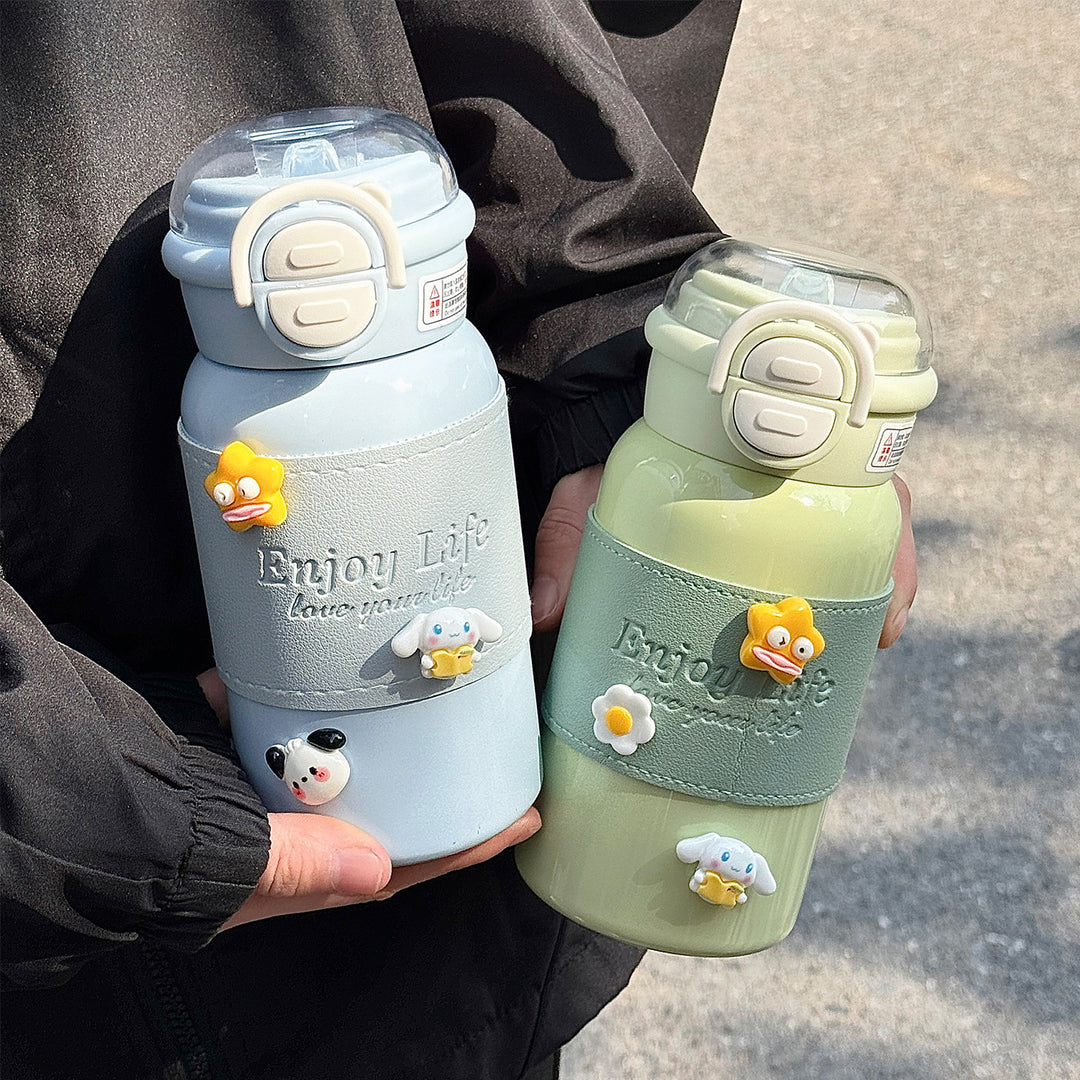 Ladies multifunctional drinking bottle with creative silicone elements Stornfield