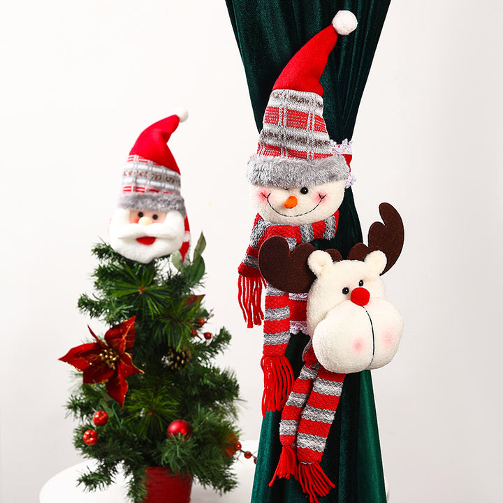 Decorative curtain holder with Christmas moose motif Stornfield