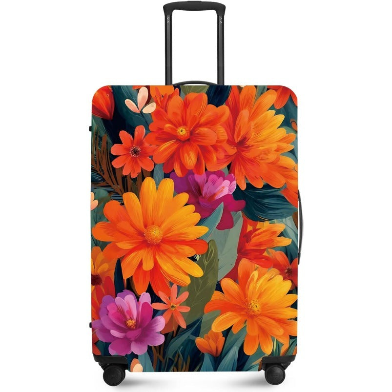 Unisex nan elastic suitcase cover with UV-resistant motif print and zip opening Stornfield