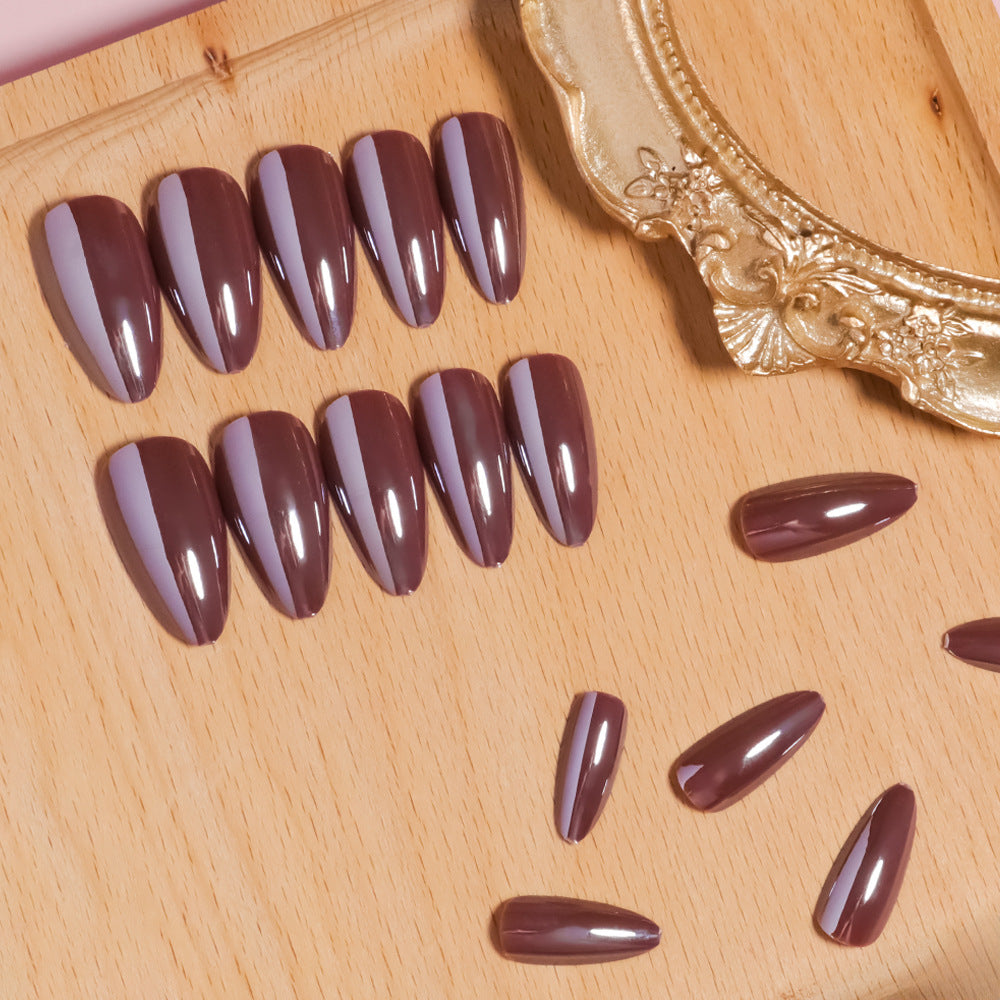 Glossy Stiletto Press-On Nail Set with Unique Design Stornfield