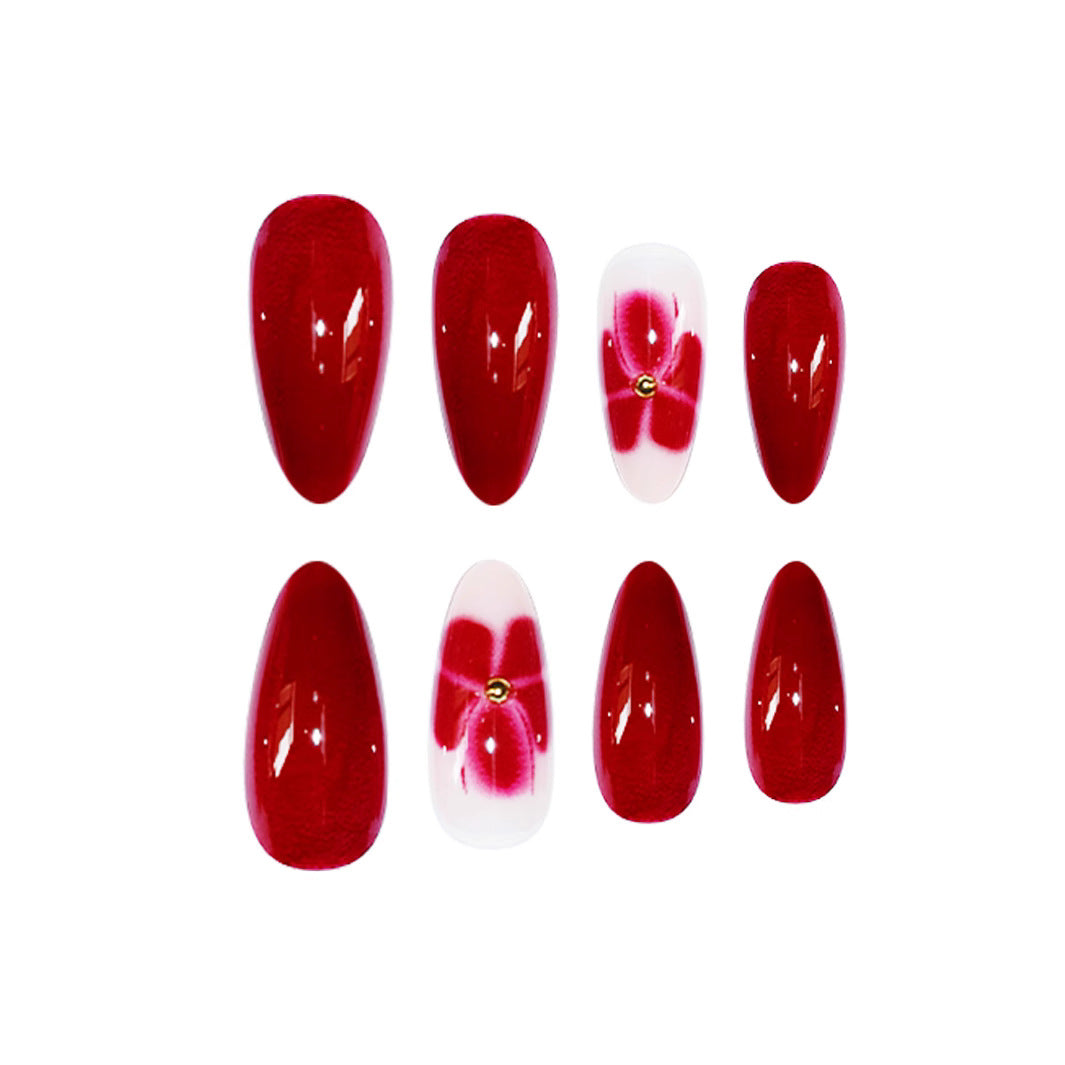 Elegant Floral Press-On Nail Art Stornfield