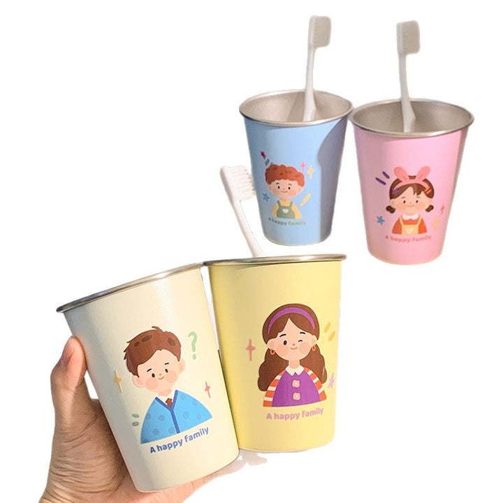Stainless Steel Drinking Mug with Cheerful Family Motif Stornfield