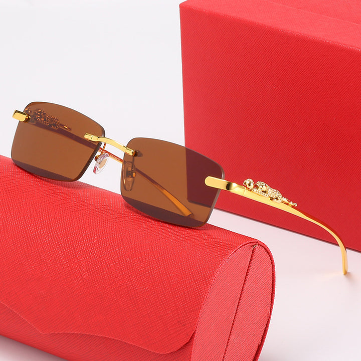 Ladies fashionable sunglasses with elegant metal frame and embellished temples Stornfield