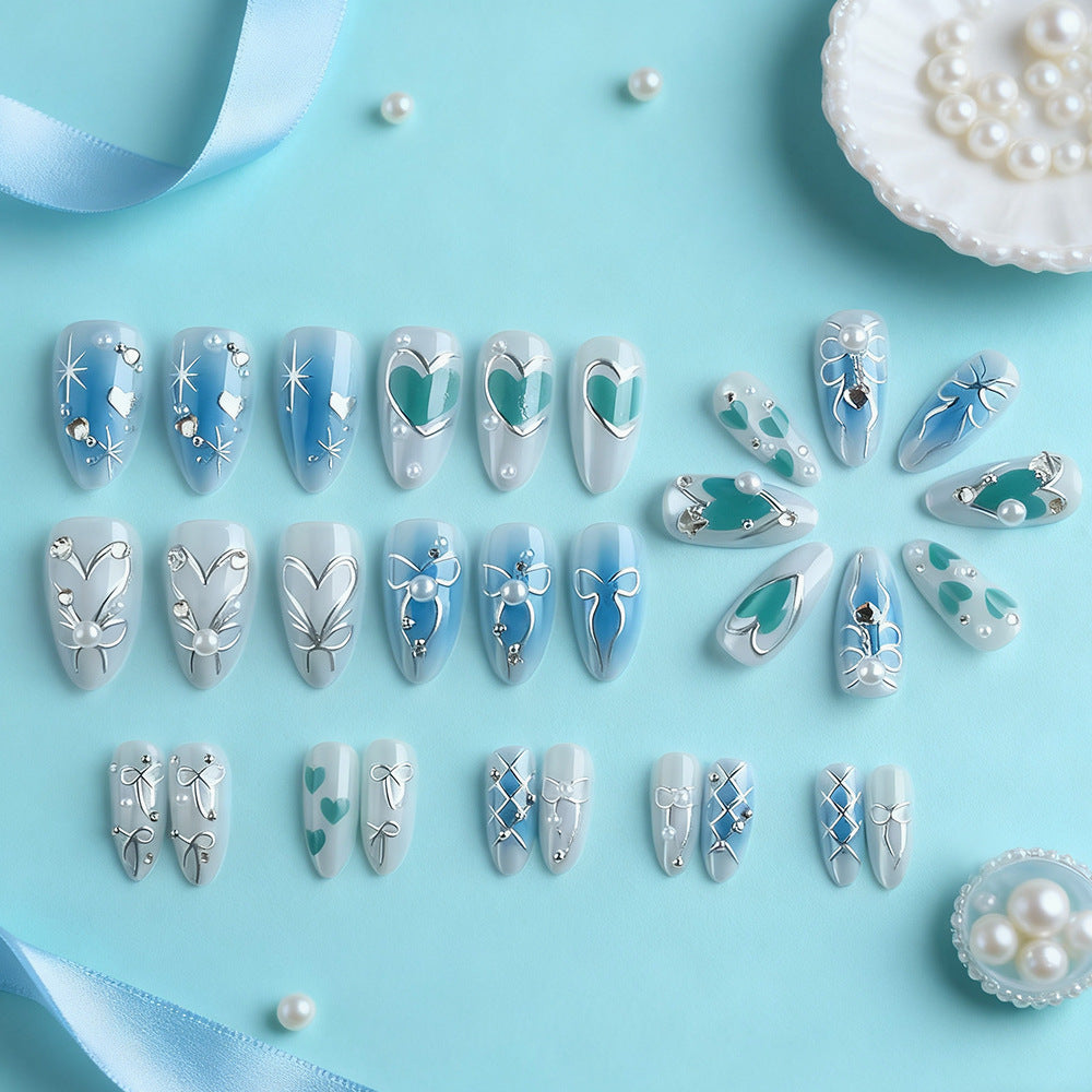 Artistic Crystal-Embellished Nail Art Set Stornfield