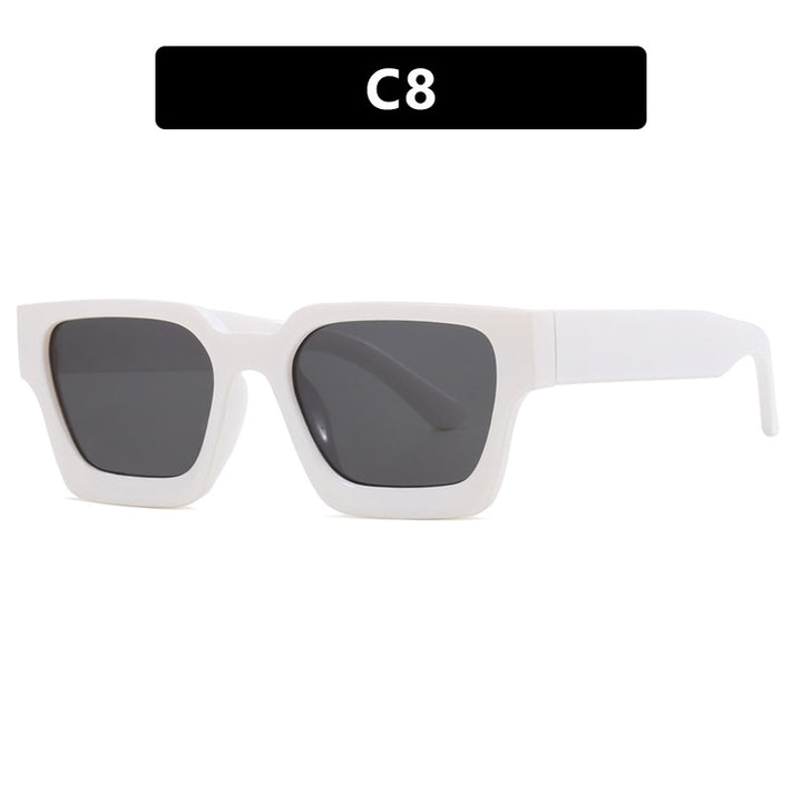 Women's fashionable square reading glasses with transparent frame construction Stornfield