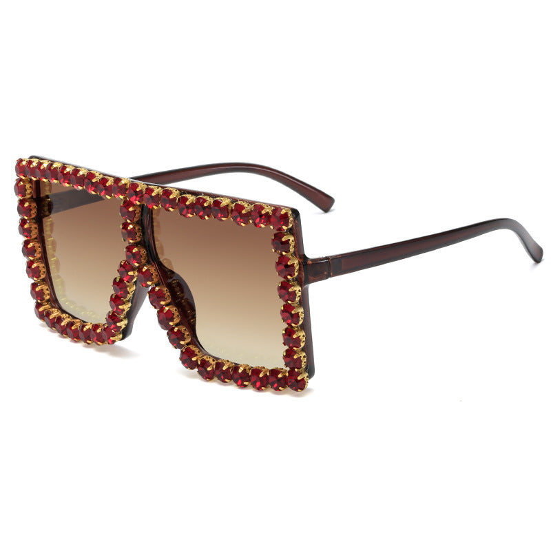 Women's striking square sunglasses with sparkling appliques Stornfield