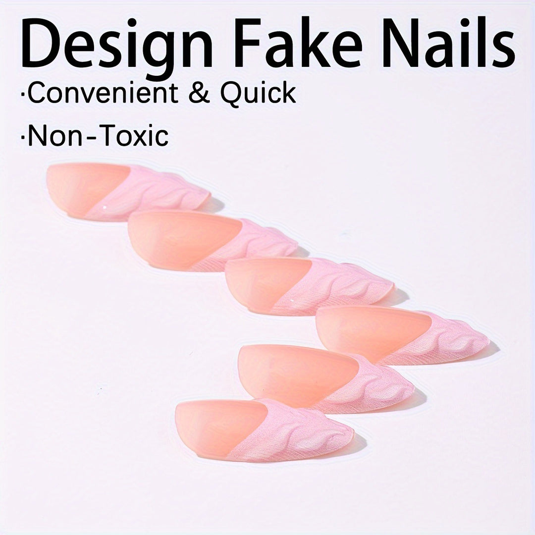 Artificial nail set with elegant tips and filigree design Stornfield