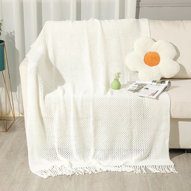 Textured Knit Throw Blanket