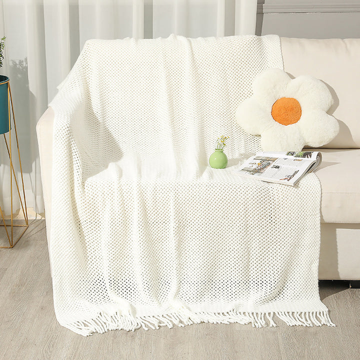 Textured Knit Throw Blanket
