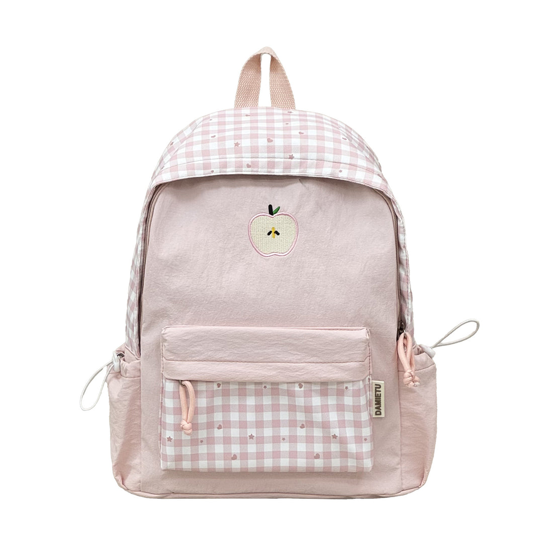Playful Gingham Patterned Backpack Stornfield