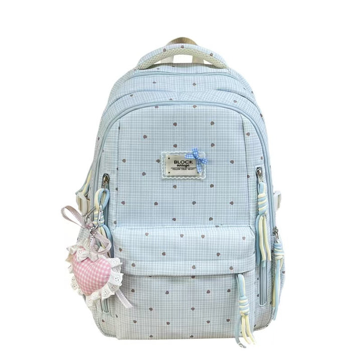 Stylish Gingham Pattern Backpack Stornfield