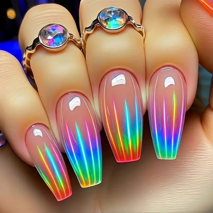 Iridescent Acrylic Nail Enhancements Stornfield