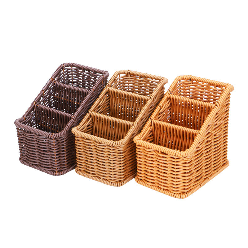 Multi-Compartment Woven Organizer Basket Stornfield