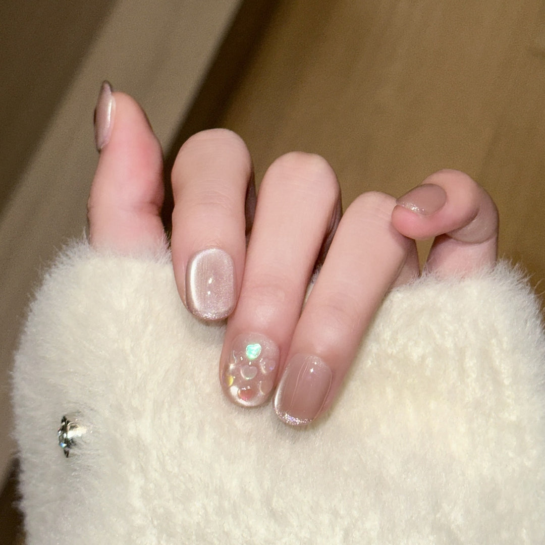 Heart-Accent Press-On Nail Set Stornfield