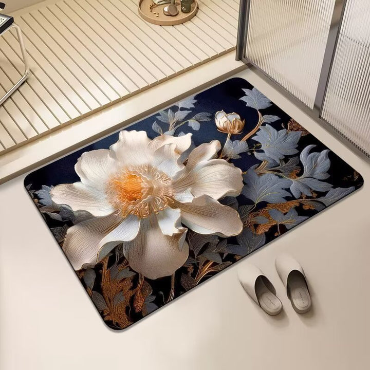 Floral Design Non-Slip Bath Mat