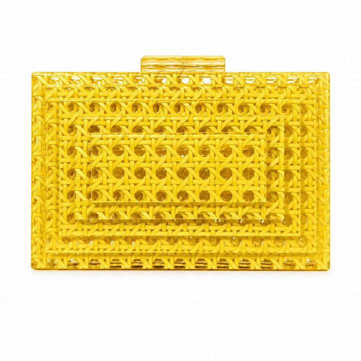 Artisan Woven Rattan Clutch