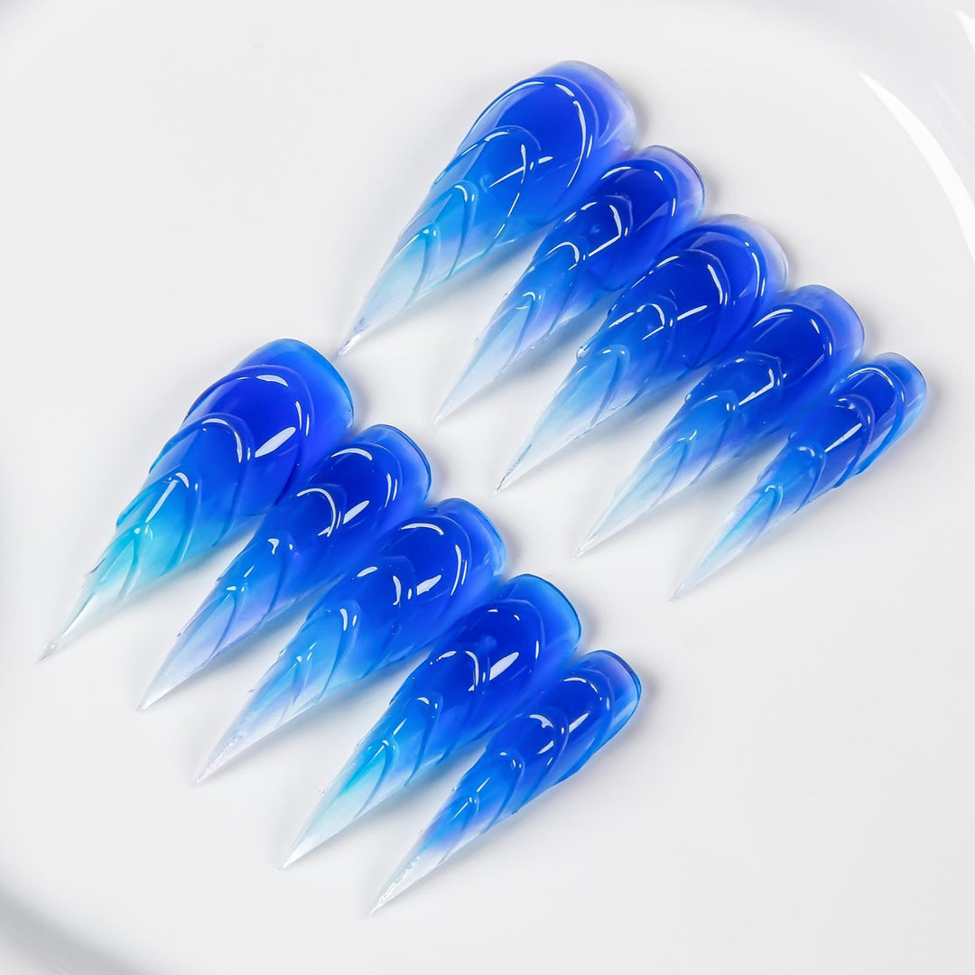 Artistic Ombre Stiletto Nail Tips