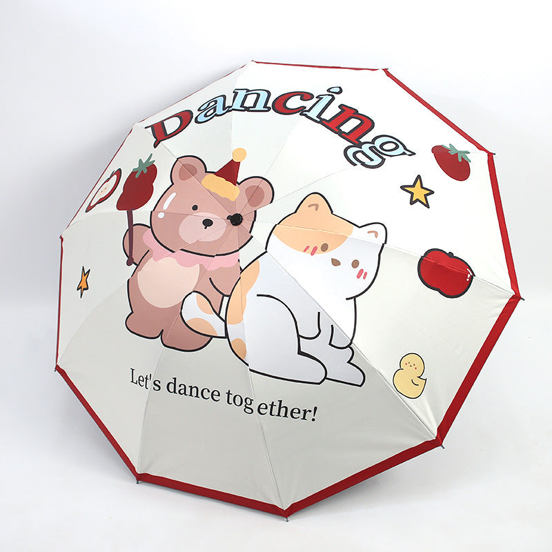 Women's Creative Folding Umbrella with Cute Bear Design Stornfield