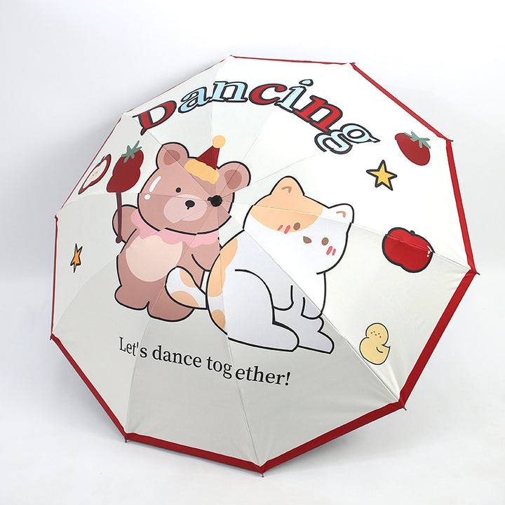 Women's Creative Folding Umbrella with Cute Bear Design Stornfield