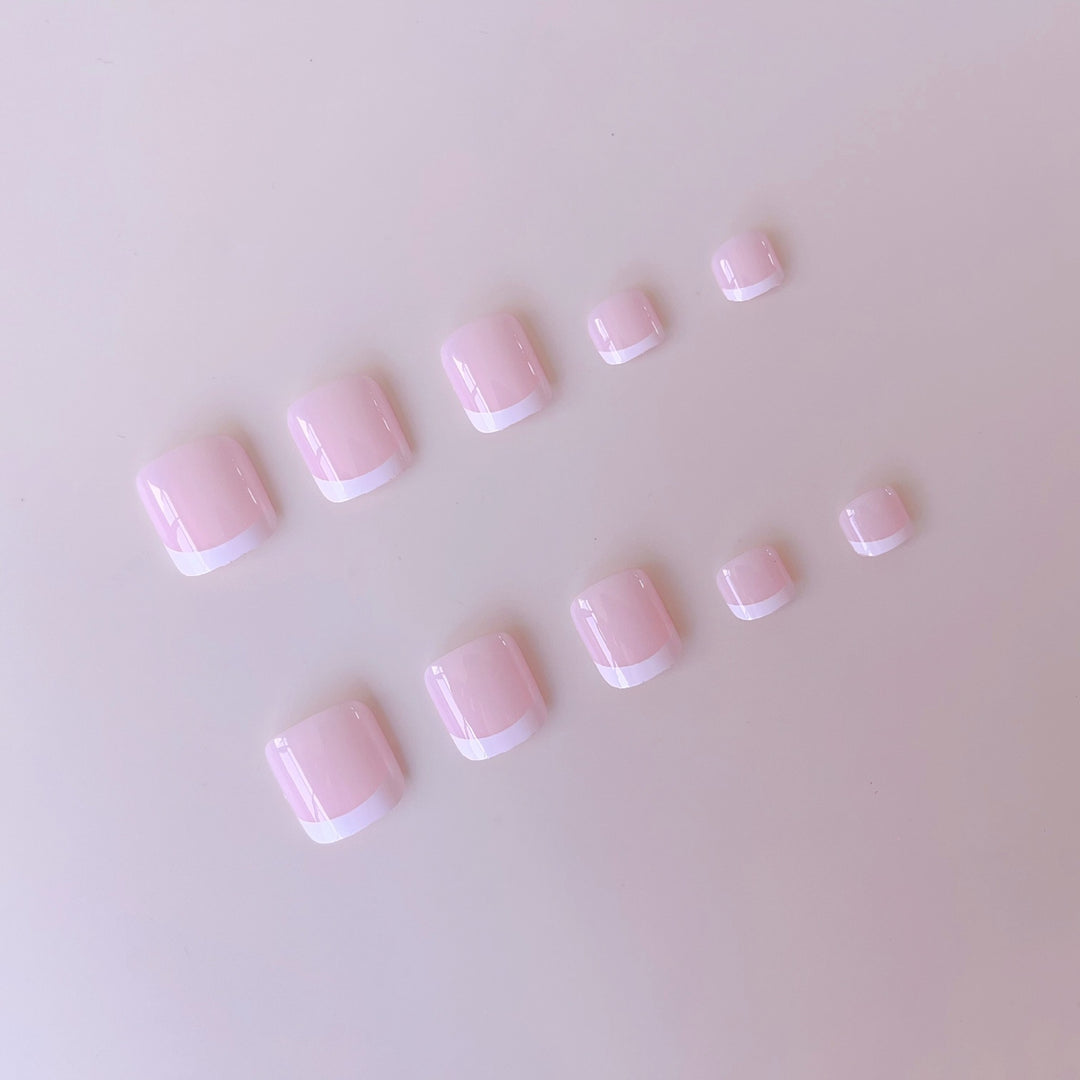 Acrylic nail set with modern French design and revitalizing accents Stornfield
