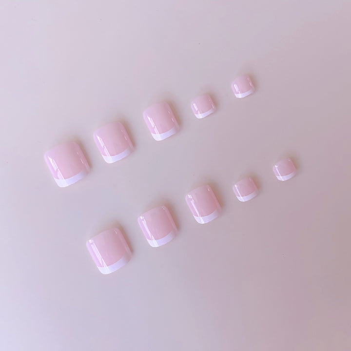 Acrylic nail set with modern French design and revitalizing accents Stornfield