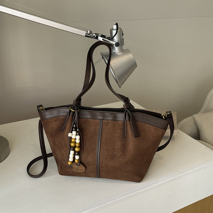 Chic Suede Tote Handbag