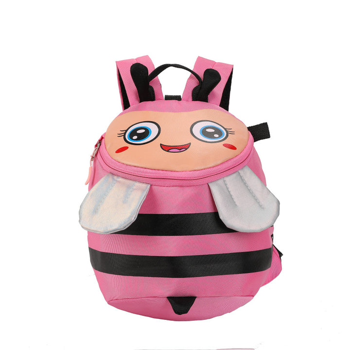 Plush backpack with bee motif and practical compartments Stornfield