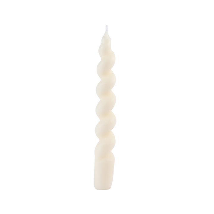 Ribbed Rectangular Pillar Candle with Vertical Fluted Texture