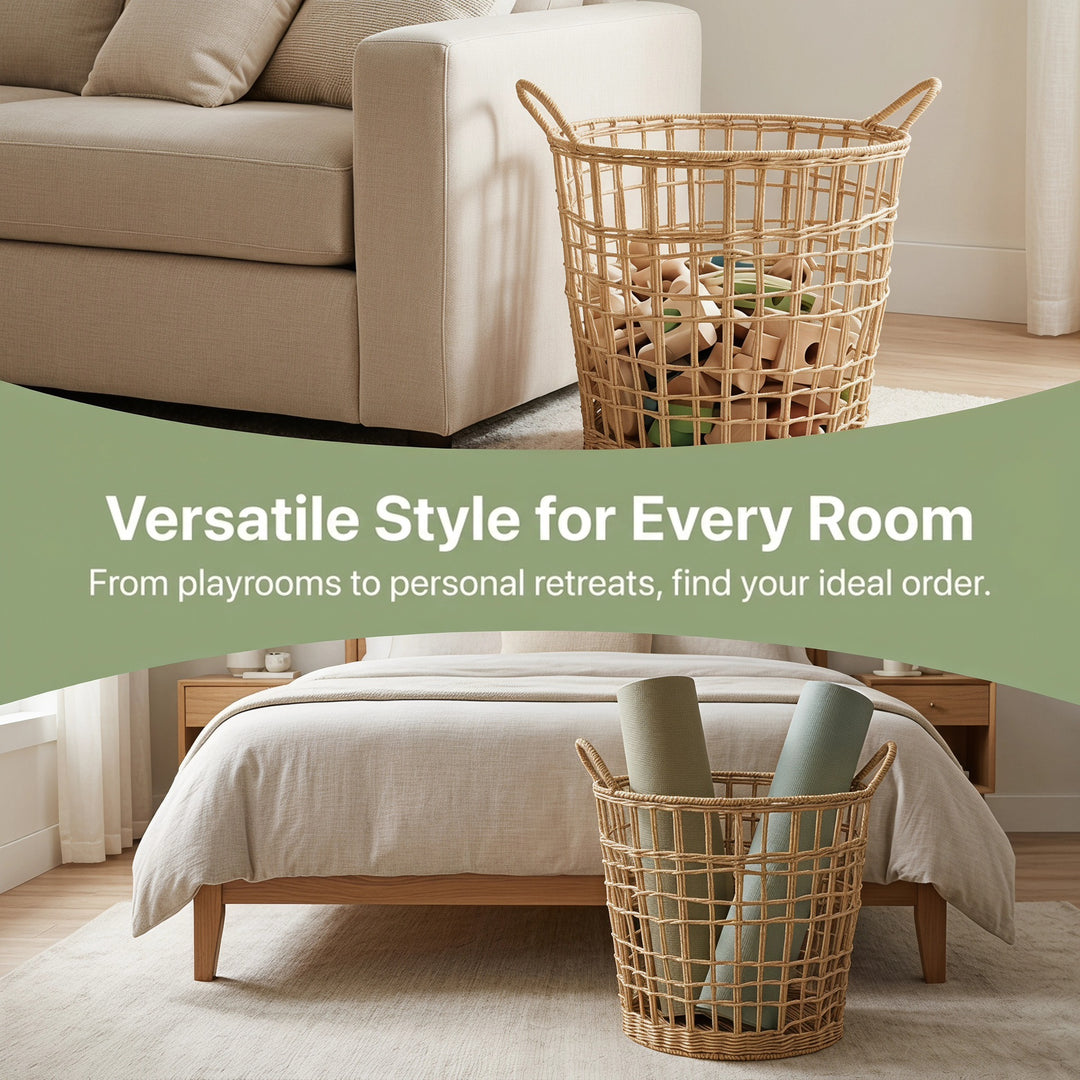 Stylish storage basket made of natural material Stornfield