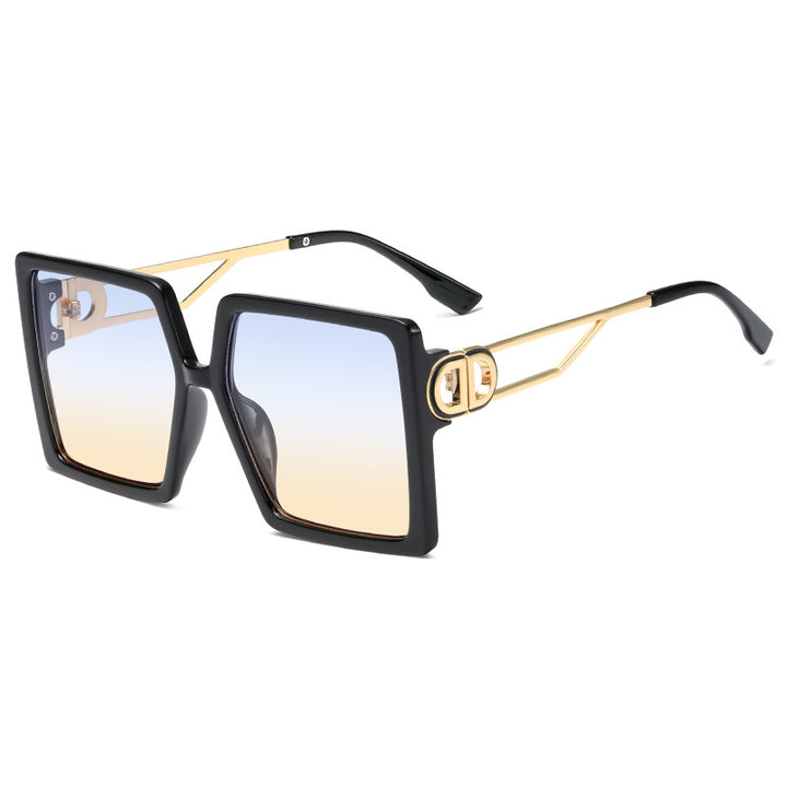 Women's oversized square sunglasses with elegant metal frame and polarizing lenses Stornfield