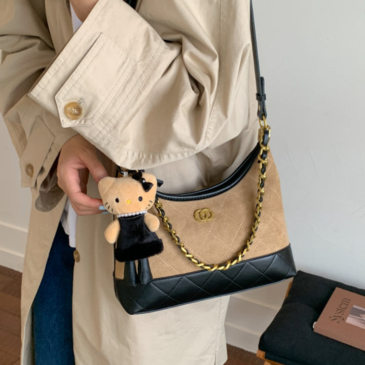 Quilted Suede Shoulder Bag Stornfield