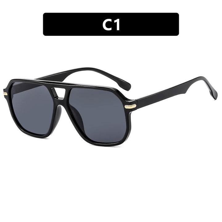 Women's fashionable sunglasses with square frame and eye-catching lenses Stornfield