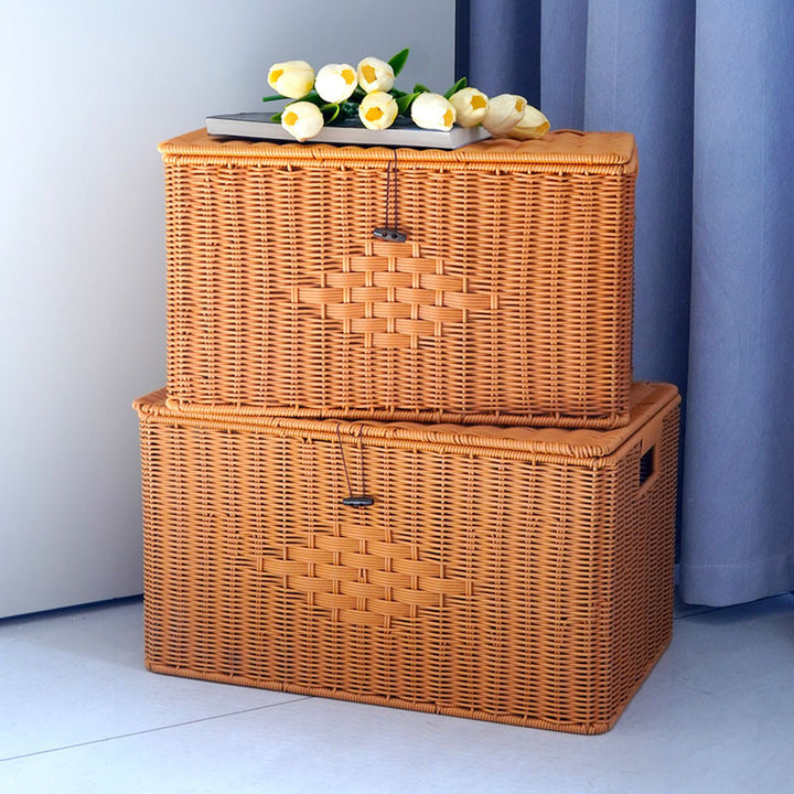 Woven Storage Chest with Lid Stornfield