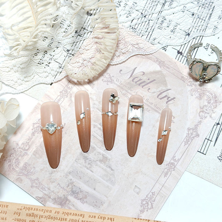 Acrylic nails with glamorous accents Stornfield