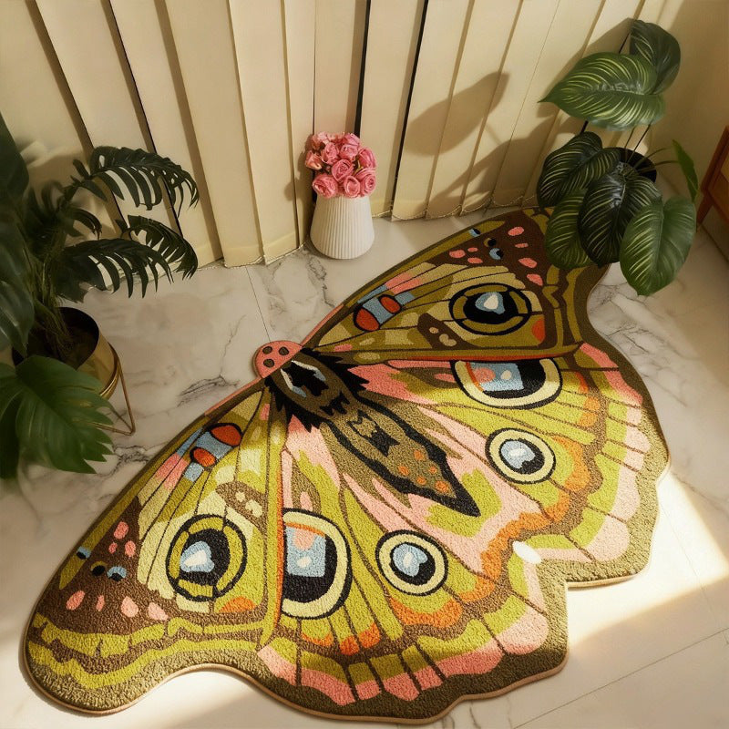 Artistic Butterfly Shaped Area Rug