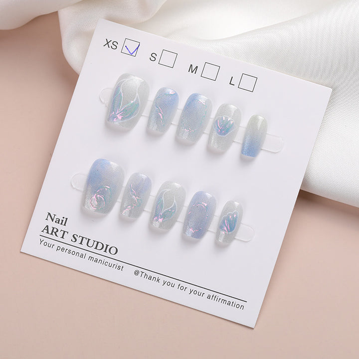 Iridescent Nail Art Press-On Collection Stornfield