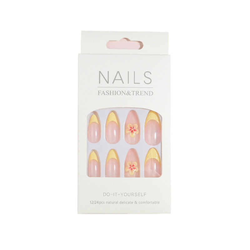 Floral Accent Press-On Nail Set Stornfield