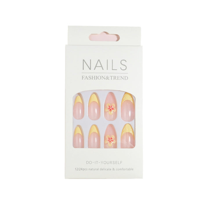 Floral Accent Press-On Nail Set Stornfield