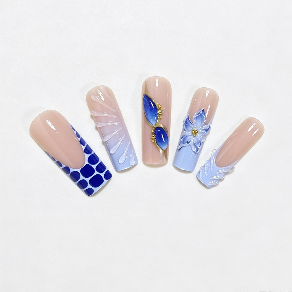 Artistic Long Acrylic Nail Design Stornfield
