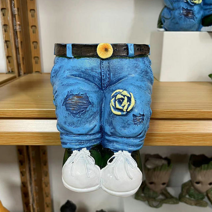 Decorative plant figure in denim look Stornfield
