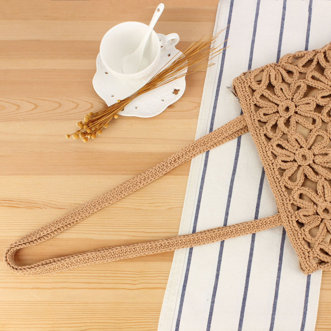 Crochet Tote Bag with Floral Patterns Stornfield